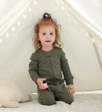 Owlivia Organic Cotton Baby Boy Girl Zip up Sleep 'N Play Pjs, Long Sleeve - Image 2