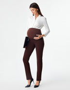 AFITNE Maternity Pants for Work Over The Belly Straight Leg Dress Slacks - Image 4