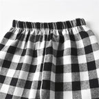 Schbbbta Kids Pajamas Set, Plaid Button Down Pjs - Image 6