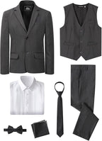 A&J DESIGN Boys 7-Piece Formal Suit Ring Bearer Outfit - Image 3