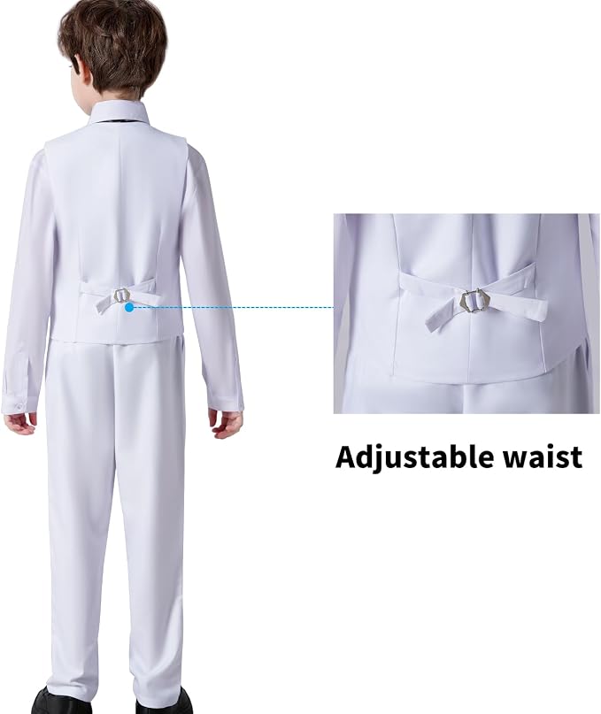 Boys' Suits Formal Slim Fit Tuxedo Boys Vest and Pants Set - Image 3