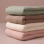 Knitted Organic Cotton Baby Blanket- Swaddle Blanket - Image 9