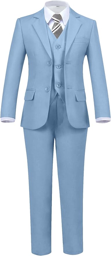 Boys' 5 Piece Formal Suit Set by Hipfun