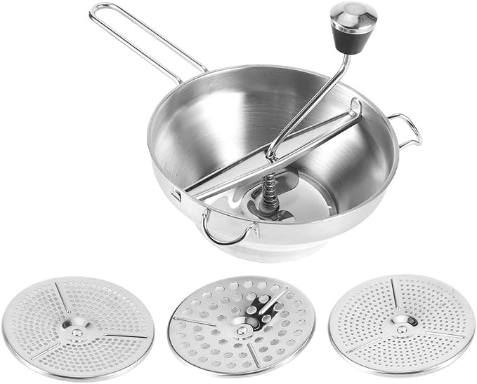 Ergonomic Food Mill Stainless Steel by Unknown
