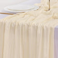 Socomi Beige Table Runner Spring Easter Cheesecloth Table Runner 170 inch by Socomi