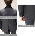 Boys Suit for Toddler Tuxedo Kids Formal Suits Set 5 Pieces Wedding Outfit - Image 6