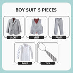 Boys' 5 Piece Formal Suit Set - Image 2