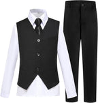 Boys’ Formal Suit 5 Piece Set, Toddler Tuxedos - Image 2