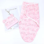 Cinaci 2 Pieces Adjustable Soft Cotton Baby Swaddle Sleep Sacks Hats Newborn - Image 7