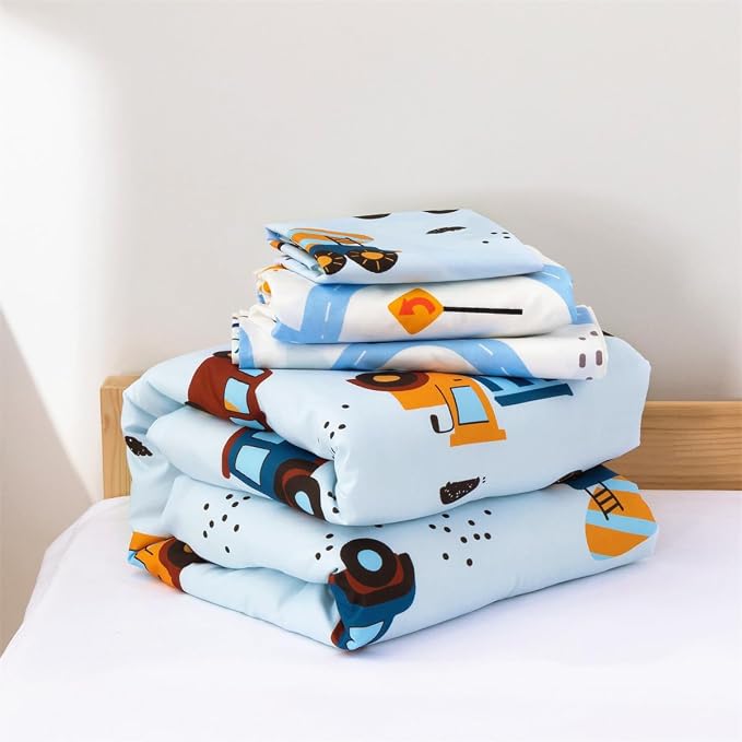 NTBED 4 Pieces Construction Truck Toddler Bedding Set - Image 8