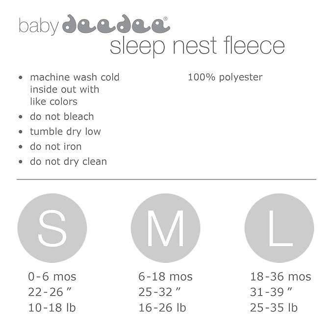 baby deedee Sleep Nest Fleece Baby Sleeping Bag, 18-36 Month - Image 5
