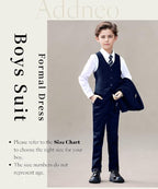 Boys' Formal Suit Set Adjustable Waist Suits - Image 2