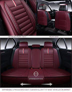 OASIS AUTO Car Seat Covers Premium Waterproof Faux Leather Cushion Universal - Image 3