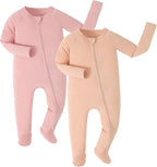 JunNeng Viscose from Bamboo Baby Sleeper, Newborn Footie Pajamas by JunNeng