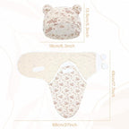 Cinaci 2 Pack Adjustable Soft Cotton Blend Newborn Baby Receiving Swaddle - Image 2