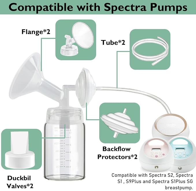 19mm Flange Pump Parts Compatible Spectra S1 S2 9 Breast Pumps Replacement - Image 3