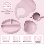 LITTLE RAWR Silicone Baby Feeding Set 14 Pcs, Baby Led Weaning Supplies - Image 3