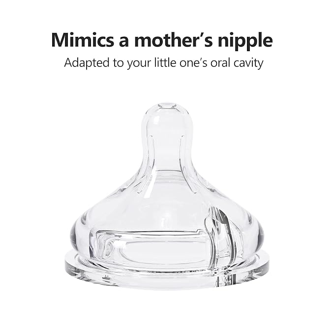 Yooforea Silicone Coated Glass Baby Bottle, 6M+ Fast Flow Nipple I Anti-Colic - Image 7
