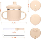 BUSOHA Stainless Steel Sippy Cups - 3 IN 1 Silicone Sippy Cup - Image 2