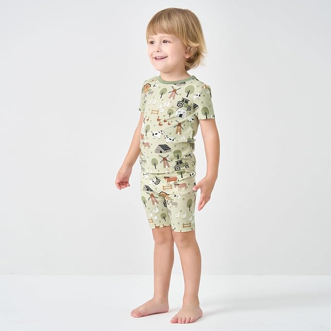 pureborn Baby Toddler Kids Viscose from Bamboo Pajamas Set Pjs 2pcs 18M-8Y - Image 3