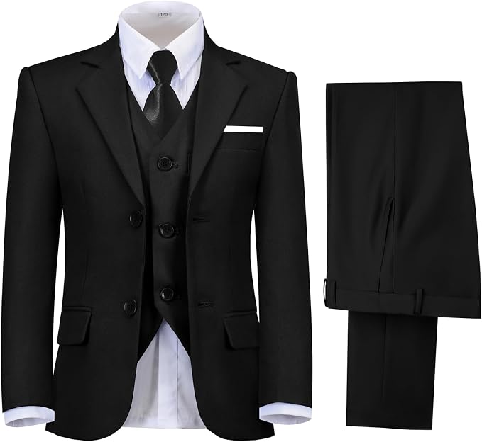 Boys' Formal Suit Set Slim Fit Kids Formal Suits Toddler Tuxedo Wedding Prom - Image 2