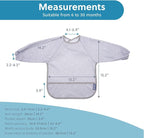 BIBaDO Mess Proof Baby Bib, 2 Pack Long Sleeve Bib, 6 month - Image 6