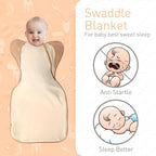 Premium Soft Cotton Swaddle Blanket Sleep Sack Arms Up Design 2 Packs 3-6 Months - Image 2