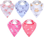 Janmercy 5 Pack Adult Drool Bandana Bibs Soft Adjustable Absorbent Christmas by Janmercy