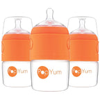 PopYum 5 oz Orange Anti-Colic Formula Making/Mixing/Dispenser Baby Bottles by PopYum