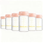 Breast Milk Storage Bottles 180ml 6oz BPA-Free Leak-Proof Natural Baby Bottle by Qmibaby