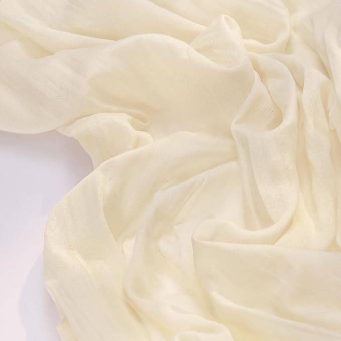 Socomi Beige Table Runner Spring Easter Cheesecloth Table Runner 170 inch - Image 2