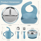 Toddler Plates and Bowls Set Stainless Steel - Image 5
