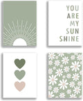 Boho Wall Art Poster Set of 4 Sage Green Nursery Wall Decor “You Are My by Unknown