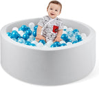 Foam Ball Pit for Toddlers, 35.4"x 11.8" Soft Round Ball Pit for Baby Children by CALEPTONG
