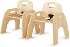 Foundations Simple Sitter Low Wood Feeding Chairs Multipack, Wide No-Tip Base by FoundationsChildrensProducts