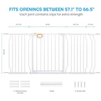 Stair Baby Gate 57-66 Inch, Extra Wide Safety Gate - Image 2