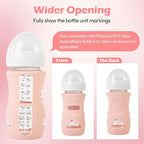 3 Pack Silicone Sleeves for Philips Avent Natural Glass Baby Bottles, Anti - Image 4