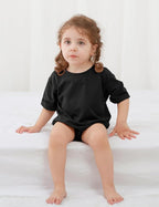 Jimonda Baby Bubble Romper Boy Girl Solid Color T-Shirt Outfits Short Sleeve - Image 4
