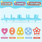 Baby Bath Toys, Mold Free Silcone Shape Sorting & Stacking Bath Toy Set - Image 4