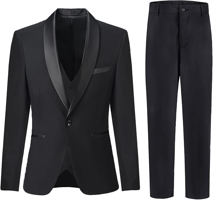 Boys Suit for Toddler Tuxedo Kids Formal Suits Set 5 Pieces Wedding Outfit by SHINFAN