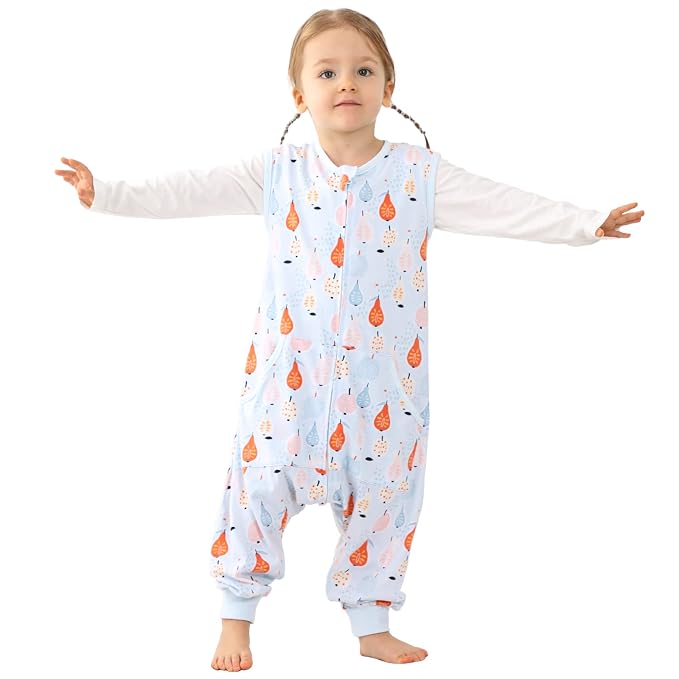 WONDAY Toddler Sleep Sack with Feet, 0.5 Tog Sleeping Sacks by WONDAY