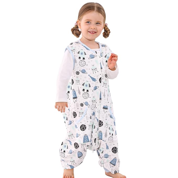 WONDAY Toddler Sleep Sack with Feet, 0.5 Tog Sleeping Sacks by WONDAY