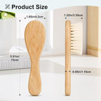3PCS Baby Hair Brush with Wooden Handle and Comb Set - Image 4