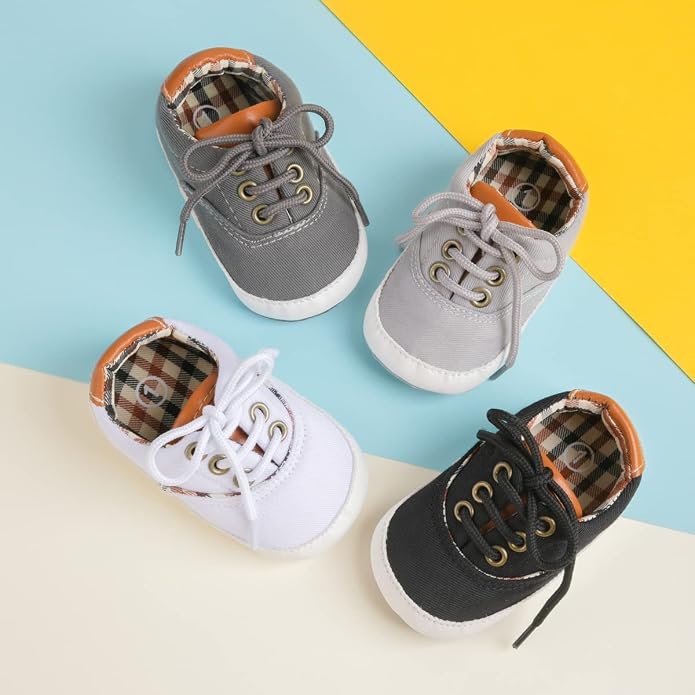 Morbido Infant Baby Boys Girls Canvas Sneaker Toddler Slip On Anti Skid Newborn - Image 2