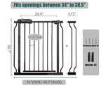 34-38.5 Inch Walk Through Baby & Dog Gate, No Drill Pressure Mounted, - Image 2