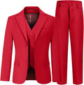 Boys' 3 Piece Suit Set with Suit Jacket, Formal Tuxedos Slim Fit Ring Bearer by Hipfun