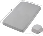 TILLYOU Mini Crib Sheets Fitted 2 Pack, Pack and Play Sheets - Image 4