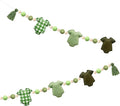 Sage Green Plaid Baby Clothes Decorations Pre-Strung Handmade Felt Baby Clothes by pinkblume