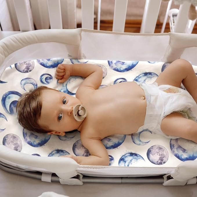 4 Pack Breathable Bassinet Sheets - Image 3
