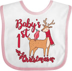 inktastic Baby's First Christmas Baby Bib by Inktastic